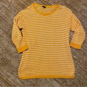 Talbots Open Knit Pullover Tunic Sweater L